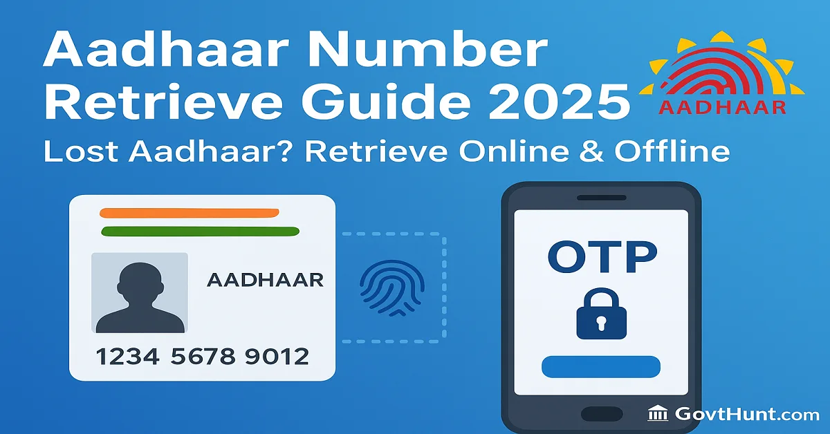 Aadhar Number Retrieve Guide 2025 UIDAI-online and offline