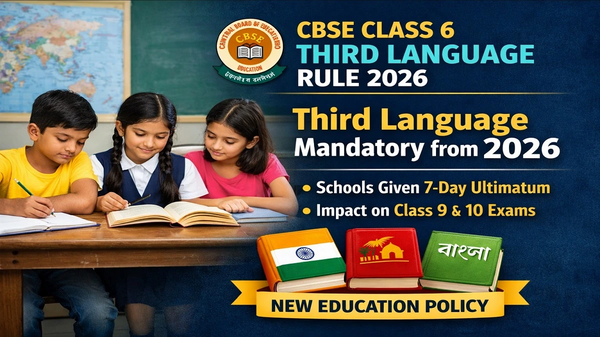 CBSE Class 6 Third Language R3 rule 2026 new education policy third language mandatory in CBSE schools