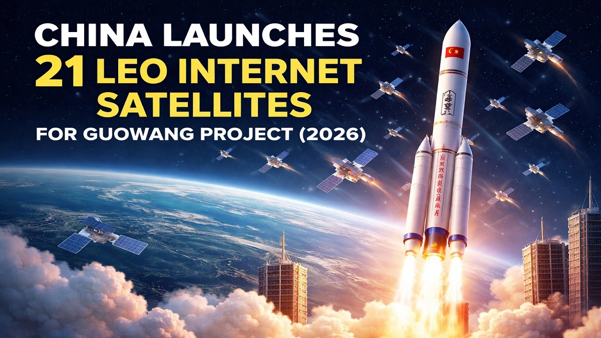 Long March 6 rocket launching 21 LEO internet satellites from Taiyuan Satellite Launch Center for China’s Guowang global broadband project in April 2026
