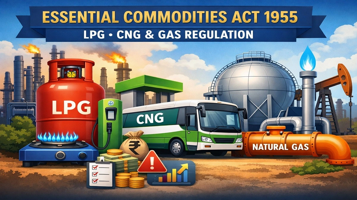 आवश्यक वस्तु अधिनियम 1955, LPG, CNG और प्राकृतिक गैस नियंत्रण