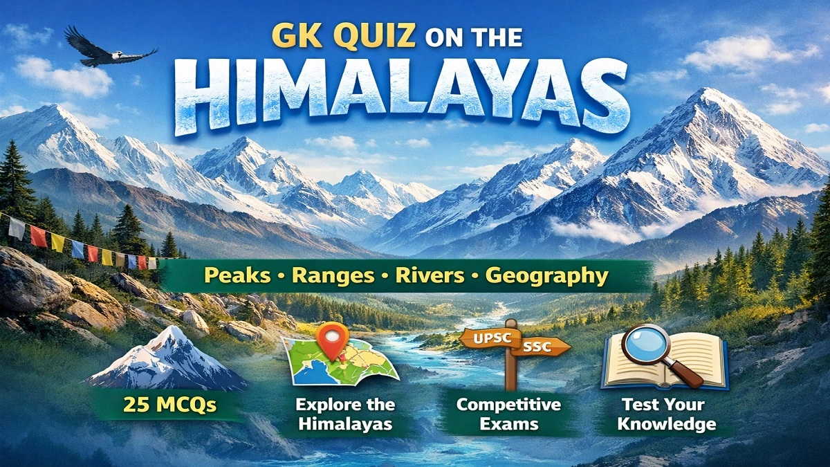 GK Quiz on the Himalayas with MCQs on peaks, ranges, rivers and geography